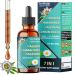 Tenmido 7in1 Passion Flower Extract Liquid Drops with Chamomile Valerian Lemon Balm L-Theanine GABA and Magnesium Glycinate - 30ml 1 Fl Oz
