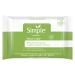 Simple Kind to Skin Cleansing Wipes Gentle and Effective Makeup Remover Micellar Free from color and dye artificial perfume and harsh chemicals 25 Wipes
