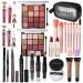 All in One Makeup Kit For Women Girls Teens 2x16 Colors Eyeshadow Palette Liquid Foundation Eyeliner Pencils Contouring Stick Lip Gloss Eyebrow Pencils Mascara Powder Puff Makeup Brushes Makeup sets