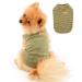 Paidful British little dog shirt striped cat vest top soft cotton t-shirt for boys pet-t-shirt summer puppy chihuahua yorkie clothing tank tops S: back length: 20cm/8.0 " Bust: 32cm/12.5 "yellow