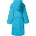 Erwin M ller Children's Turquoise Bathrobe 110/116 - Soft 100% Cotton with Zipper Hood & Binding Belt | International Shipping - Buy Online on GoSupps.com