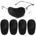 4 Pcs Eye Patches for Adults Kids Right & Left Eye Patch for Glasses Reusable Lazy Eye Patch for Treating Lazy Amblyopia Strabismus After Surgery (Black)