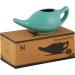Premium Ceramic Neti Pot for Sinus Relief - Dishwasher Safe, 225ml Capacity - Turquoise - Buy Online on GoSupps.com