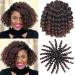 Leeven 8 Inch Ombre Brown Jumpy Wand Curl Crochet Hair 3 Packs Short Jamaican Bounce Wand Curls Crochet Braiding Hair Extensions for Black Women 20 Strands/Pack T30# 8 Inch (3 Count) T30#