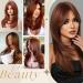 Kellynee Ginger Wig with Bangs - Medium Length Copper Red Synthetic Wig for Women - Heat Resistant, Stylish for Daily Wear and Special Occasions - Buy Online on GoSupps.com
