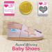 Soft Sole Leather Baby Shoes for Boys and Girls | Purple Stars | 6-12 Months - Buy Online on GoSupps.com