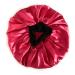 YUPs Large Wide Elastic Band Sleeping Satin Bonnet for Curly Afro Braids and Long Hair One Size-L Hot Pink