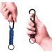 C and C Adventures Paracord Lanyard Keychain with Carabiner Hook and Key Ring Blue and Black - Buy Online on GoSupps.com