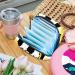 Stylish Women's Napkin Storage Pocket - Yellow Elephants & Black Stripes - Portable Menstrual Cup & Bandage Bags for First Period - Buy Online on GoSupps.com