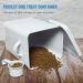Vumdua Pet Treat and Food Storage Container - Airtight Dog Food Container with Scoop, Farmhouse Design, White - Perfect Gift for Dog Owners - Buy Online on GoSupps.com