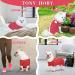 Tony Hoby Dog Overall Suit for Men & Women - Soft Cotton 4-Leg Stripes Pajamas for Comfortable Sleep - L Red-Girl - Buy Online on GoSupps.com