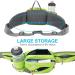 Buy ZeroTo Multi-Pocket Waterproof Sport Drinking Belt - Lightweight Green Hip Pocket Bottle Holder for Walking & Cycling - Buy Online on GoSupps.com