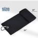 Mile High Life Tri-fold Golf Towel | Premium Microfiber Fabric | Waffle Pattern | Carabiner Clip | 14 Color Options - Black - Buy Online on GoSupps.com