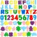 Gejoy 64 Pieces Sponge Painting Kit for Kids  Alphabet Numbers Animal Paint Sponges Painting Sponge Shapes Sponge Models Art Craft Drawing Tools for Kids Toddlers Kids Educational Bathroom