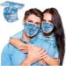 BEIBEIA Adult Disposable Nonwoven Valentine's Day Pattern Print Face_Mask Protective Face Covering Fashion Balaclava Women 10pc-10 - Buy Online on GoSupps.com