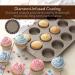 GoodCook 24-Cup Nonstick Muffin Pan - Sweet Creations Textured Design, Champagne Pewter - Buy Online on GoSupps.com