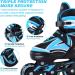 Full Light Up Wheels Inline Skates for Kids - Adjustable Roller Blades for Girls Boys, Toddler to Adult Sizes - Indoor Outdoor Skating in Blue - Medium Size (2Y-5Y US) - Buy Online on GoSupps.com