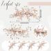 4 Pcs Rhinestone Wedding Hair Clips - Handmade Bridesmaid Accessories in Light Rose Gold - Buy Online on GoSupps.com