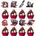 Rsstarxi 40 Pack Horror Movie Scam Cupcake Toppers Telephone No You Hang Up Killer Birthday Cupcake Toothpicks for Halloween Horror Movie Theme Birthday Party Cake Decorations Red Design 1 Red