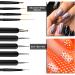 Glow 20 Piece Nail Art Brushes and Dotting Tools Kit - Premium Quality for Beginners & Professionals - Wooden Handle - Black - Buy Online on GoSupps.com