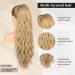 FLUFYMOOZ 26 Inch Golden Blonde Ponytail Extension - Long Curly Wavy Drawstring Hairpiece for Women - Buy Online on GoSupps.com