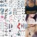 30 Sheets Small Temporary Tattoos for Women Girls Sexy Rose Fake Tattoo Stickers Waterproof Body Art Colored Finger Temp Tattoo Paper (Floral-30)