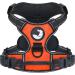 Joytale dog harness Small dogs reflective soft padded dogs curve ant zug adjustable breathable breast dishes with safe simple control handle orange s s (1 Pack) orange