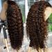 Super idol Highlight Ombre Deep Wave Lace Front Wigs Human Hair Brazilian 150% Density P1B/30 Colored Lace Front Wigs for Black Women Pre plucked with Baby Hair Free Part 16 inch(16 Inch  1B/30 Highlight Wig) 16 Inch 1B/...