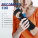 FEATOL Resting Hand Splint for Stroke & Arthritis - Night Immobilizer with Removable Splints - Pain Relief for Carpal Tunnel Tendinitis - Adjustable Wrist & Finger Brace - Medium Right Hand - Unisex - Black & Blue - Buy Online on GoSupps.com