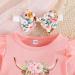 UUAISSO Baby Girls Cow Print Ruffled Long Sleeve Tops & Pants Set | 6-9 Months | Pink Floral | Infant Clothing Outfit - Buy Online on GoSupps.com