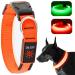 KOSKILL LEASTHELSBAND Dog Rowable USB LED dog collar waterproof bright dog collar adjustable super bright for medium large dogs (orange m) orange M