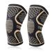 Knee Brace Nylon Fabric 1 Pair Knee Braces for Hiking (L)