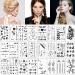 50 Sheets Temporary Tattoos Stickers Fake Black Tiny Tattoo Waterproof Small Temporary Tattoo Body Art Tattoo Sticker for Adult Women Girls Men Hand Neck Wrist