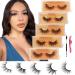 GOO GOO 3D Mink Eyelashes  Daily Type 13mm to 18mm 5 Styles Fake Eyelashes Multipack Real Siberian Mink Fur False Eyelashes Natural Look Hand Made Reusable Eyelashes for Women 5 Pair (Pack of 1) 5 Pairs/13-18mm natural2