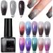 Gel Nail Polish Temperature Color Changing Gel Nail Polish Black Glitter Gel Polish Soak Off UV/LED Long Lasting Glossy Nail Art Gel Nail Polish Black Grey White Glitter(7.5ml) - Buy Online on GoSupps.com
