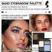 Blue Gray Eyeshadow Palette 4 Colors Matte Glitter Eyeshadow Makeup Palette with Brushes Waterproof Long Lasting Pigmented Gray Silver Eye Shadow Palette Goth Halloween Daily Makeup Pallet - Buy Online on GoSupps.com