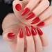 Brinote Red Stiletto Press on Nails - Medium Length Almond False Nails for Women and Girls - Buy Online on GoSupps.com