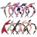 Qiabao Womens 5 Pack Assorted Bow Tie Hard Headband Hair Band 5pcs of random color
