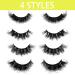 15-22mm Mink Lashes | 9D Fluffy Volume, Reusable Wispy & Natural Look - 4 Pairs Mix - Buy Online on GoSupps.com