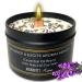 100% Soy Candle Non-Toxic Lavender Aphrodisiac Scented Candle with Jade Crystals | 10oz Wood-Wick | Aromatherapy | Black Candle | Gifts for Women Gifts for Men Anniversary Birthday