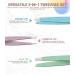 Sonnorel Precision Tweezers Set - Piece of 3 Colorful Professional Tweezers - Handy Carry Pouch - Superior Stainless Steel Tweezer Set - Splinters Eyebrows Face or Ingrown Hair - Buy Online on GoSupps.com