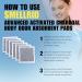 Activated Charcoal Body Odor Absorbent Pads - 12 Deodorizer Pads (4x4) with Adhesive Strips | Eco-Friendly & Effective Odor Control - Buy Online on GoSupps.com