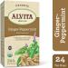 Alvita Organic Ginger Peppermint Tea | 24 Premium Quality Herbal Tea Bags - Buy Online on GoSupps.com