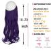 Deep Purple Grape Curly Hair Extensions - 18 Inch Long Synthetic Hairpiece for Women - Heat Resistant Fiber - Hidden Wire Headband - Pack of 1 - Buy Online on GoSupps.com