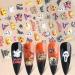 NICENEEDED 5D Halloween Nail Art Stickers 3 Sheets Stereoscopic Embossed Pumpkin Nail Decals Self-Adhesive Stickers with Skull Bat Witch Bloody Lips Design for Nail Art Decorations - Buy Online on GoSupps.com