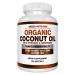 Organic Coconut Oil 2000mg - 100% Extra Virgin Cold Pressed for Weight Support, Skin, Hair, Nails - 120 Softgel Capsules - Arazo Nutrition