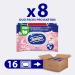 Tempo Toilet Paper with Almond Milk & Panthenol - 16 Pack (8 x 42 Sheets) | Soft Strong & Eco-Friendly - International Shipping Available - Buy Online on GoSupps.com