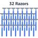 Amazon Basics Twin Blade Disposable Razors - 32 Count with Rubber Grip - Buy Online on GoSupps.com