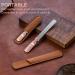 Stainless Steel Nail File Set with Rose Gold Handle and Leather Case - Double Sided Nail Filer for Women, Men, Girls - 2 Pieces - Buy Online on GoSupps.com