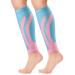 Cambivo 2 couple of calf bandage compression stockings women men support stockings compression socks calves compression calves for sports football running swelling relaxation S-M blue/pink
